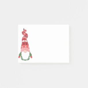 Post-it® Aquarelle hiver Noël Gnome mignon Petit