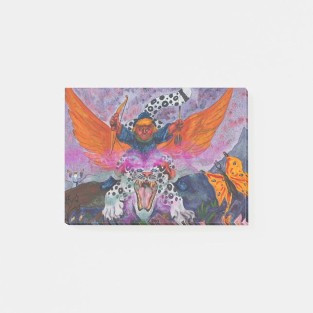 Post-it® Aquarelle Imaginaire Monde d'illustration (Devant)
