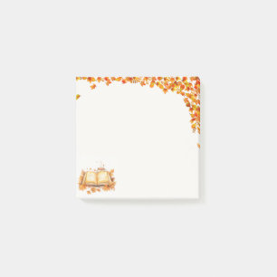 Post-it® Aquarelle livre et thé, automne cosy