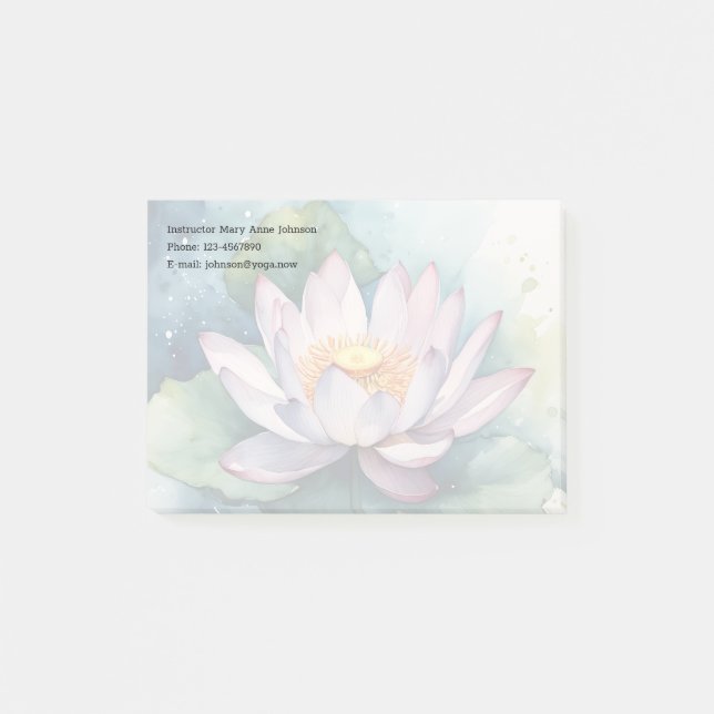 Post-it® Aquarelle Lotus Fleur (Devant)
