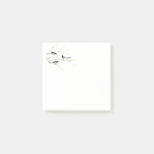 Post-it® Aquarelle Magpie Bird Famille Chatte dans l'arbre