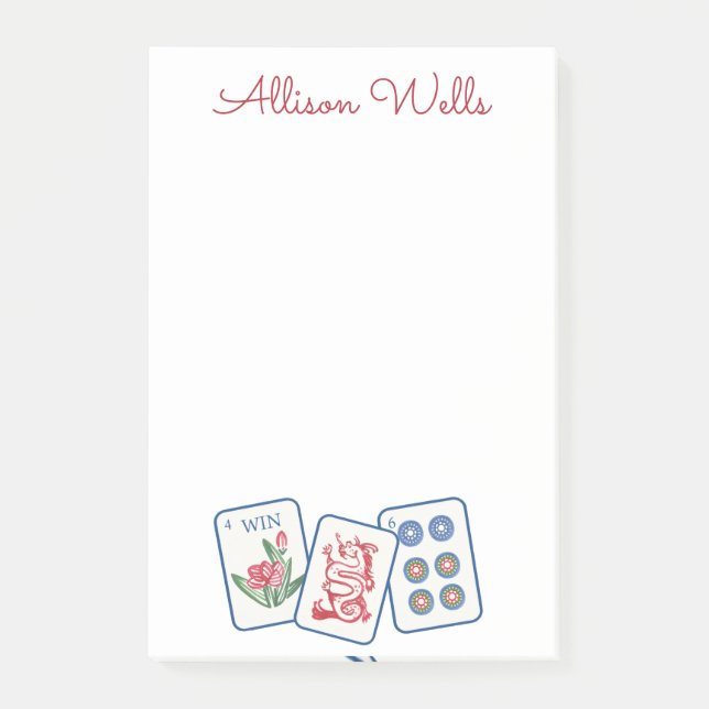 Post-it® Aquarelle Mahjong Carreaux Personnalisés (Devant)