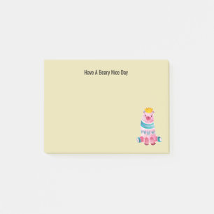 Post-it® Aquarelle mignonne Ours Avoir une bére Nice Jour