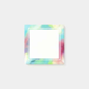 Post-it® Aquarelle moderne Green & Red Space Nebula