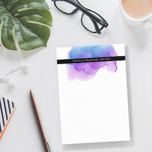 Post-it® Aquarelle moderne Indigo personnalisée