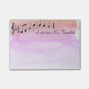 Post-it® Aquarelle musicale de bloc - notes