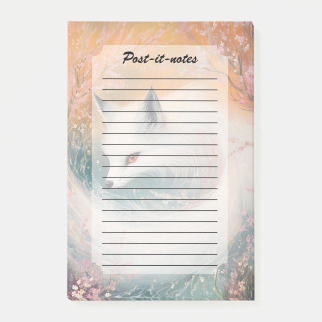 Post-it® Aquarelle Mystic Bloom Spring Fox (Devant)