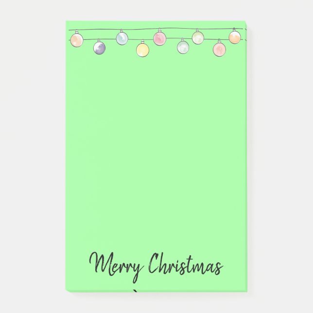 Post-it® Aquarelle Noël Ornement Joyeux Noël (Devant)