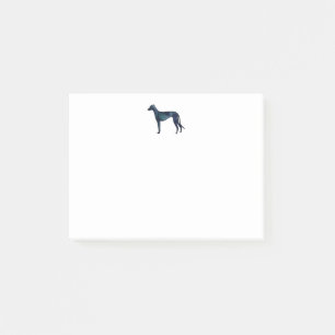 Post-it® Aquarelle noire de chien gris Silhouette