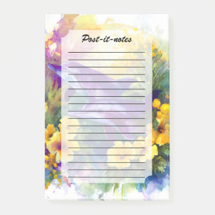 Post-it® Aquarelle Océan Dauphins Fleurs Tropicales