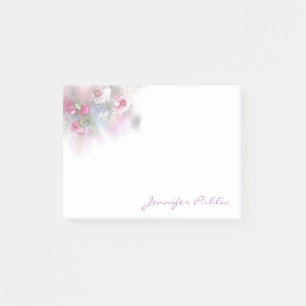 Post-it® Aquarelle Pastel Couleur Roses Modèle manuscrit