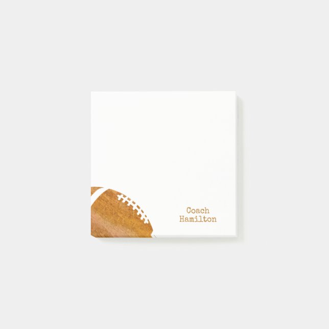 Post-it® Aquarelle personnalisée par entraîneur de football (Devant)