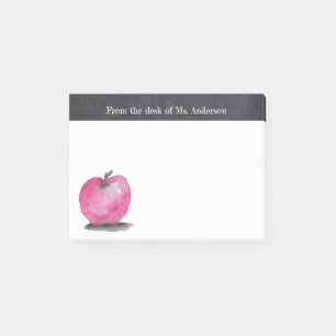 Post-it® Aquarelle personnalisée Pomme Du bureau de l'ensei