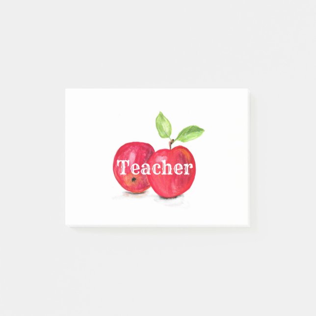 Post-it® Aquarelle Pommes rouges Fruit de l'enseignement en (Devant)