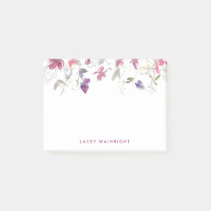 Post-it® Aquarelle rose et Lilac personnalisée Pois doux