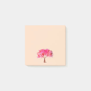 Post-it® Aquarelle rose mignonne cerisier fleur papeterie