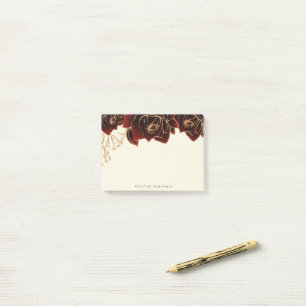 Post-it® Aquarelle Rose or Bourgogne Monogramme