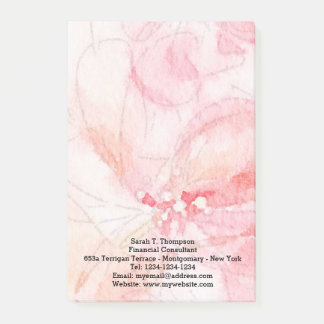 Post-it® Aquarelle rose pastel