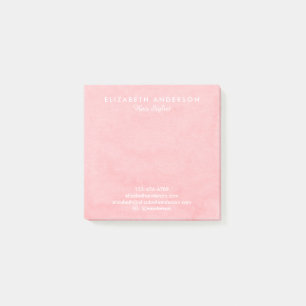 Post-it® Aquarelle rose pastel notes commerciales post-it