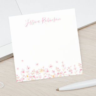 Post-it® Aquarelle rose personnalisée Floral