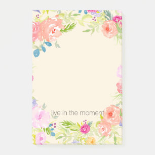 Post-it® Aquarelle rose Pretty Peach Floral