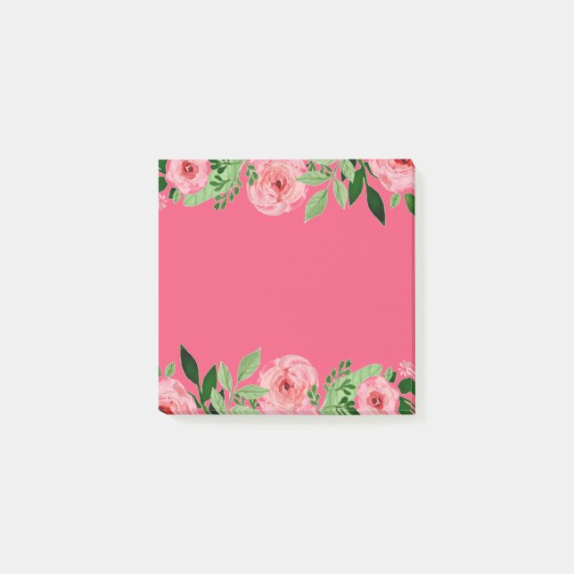 Post-it® Aquarelle Rose rose (Devant)