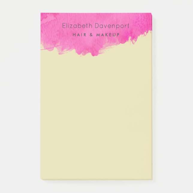 Post-it® Aquarelle rose tendance Paint Splatter (Devant)