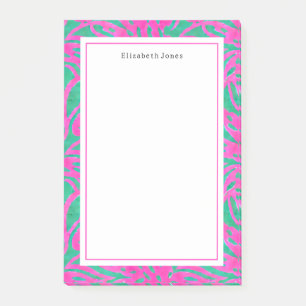 Post-it® Aquarelle rose + vert Damas