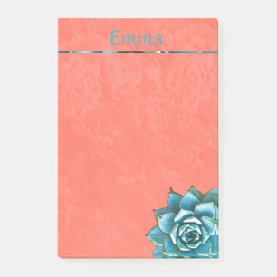 Post-it® Aquarelle succulente sur dentelle orange