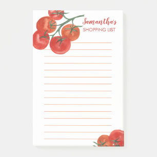 Post-it® Aquarelle Tomates Épicerie Plan de repas