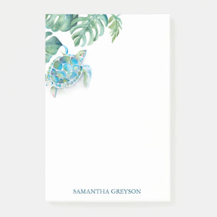 Post-it® Aquarelle Tortue de mer Tropique