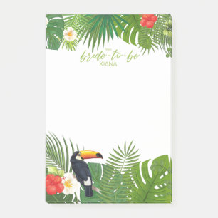 Post-it® Aquarelle Tropical Bride-to-Be Green ID577
