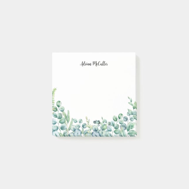 Post-it® Aquarelle Vert élégant (Devant)