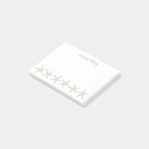 Post-it® Aquarelle verte Motif Starfish