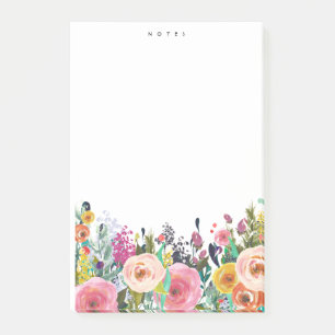 Post-it® Aquarelle vive Florale florales fleurs personnalis