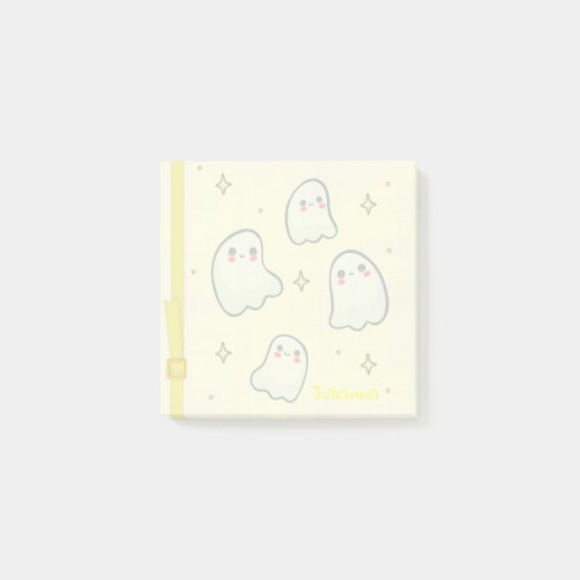 Post-it® Aquarelle Yellow Girl Nom du fantôme Notes (Devant)