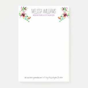 Post-it® Aquarelles Fleurs d'été Illustration colorée