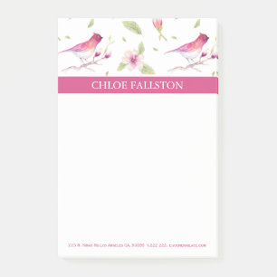 Post-it® Aquarelles Oiseaux Et Fleurs