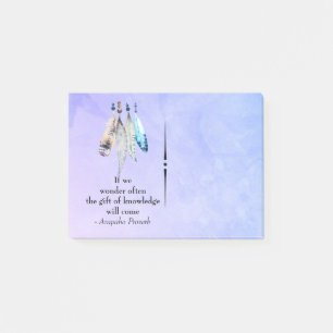 Post-it® Arapaho Proverbe amérindien aux plumes