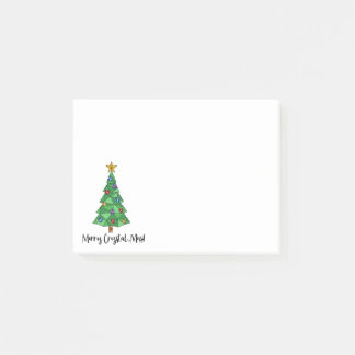 Post-it® Arbre coloré géométrique tendance Joyeux Noël
