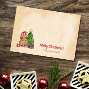 Post-it® Arbre de Noël et Paresseux Personnalisé
