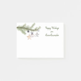 Post-it® Arbre de Noël Joyeuses vacances Aquarelle Sticky