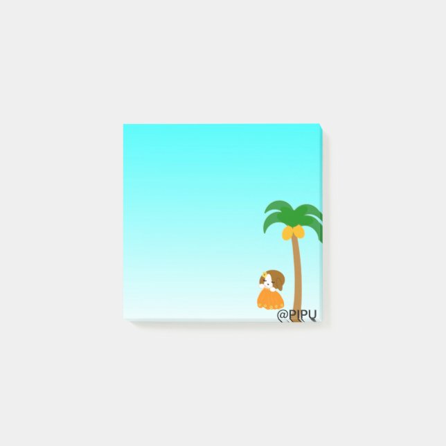 Post-it® Arbre de palmes avec Pipu (Devant)