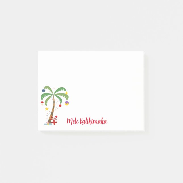 Post-it® Arbre de vacances post-it-Notes-Mele Kalikimaka (Devant)