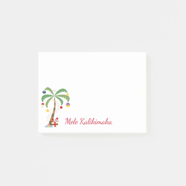 Post-it® Arbre de vacances post-it-Notes-Mele Kalikimaka (Devant)