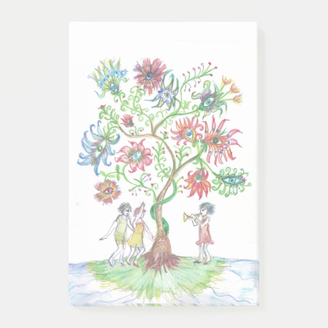 Post-it® Arbre de vie et danseurs (Devant)