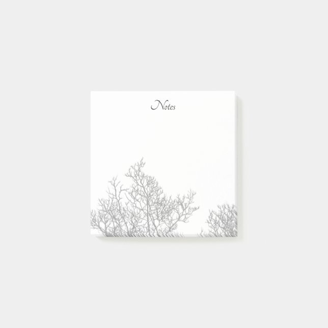 Post-it® Arbre gothique noir et blanc (Devant)