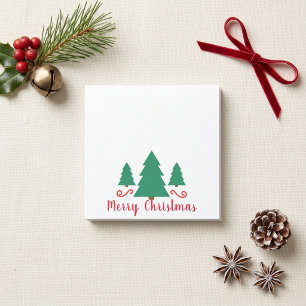 Post-it® Arbres verts minimalistes Joyeux Noël