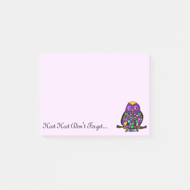 Post-it® Arc-en-ciel de hibou (Devant)