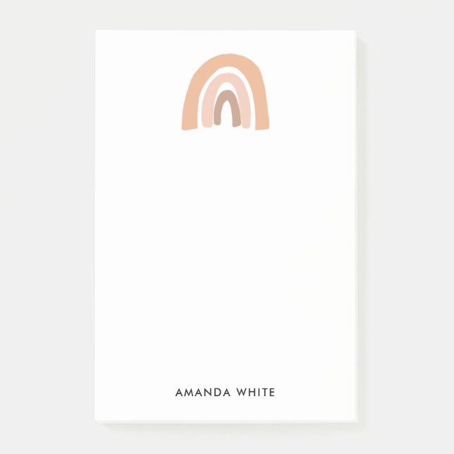 Post-it® Arc-en-ciel minimaliste de terre (Devant)